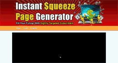 Desktop Screenshot of instantsqueezepagegenerator.com